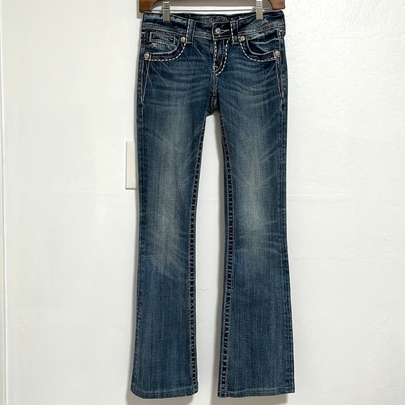 Miss Me Denim - Miss Me Low Rise Boot Cut Flare Studded Jeans Size 25